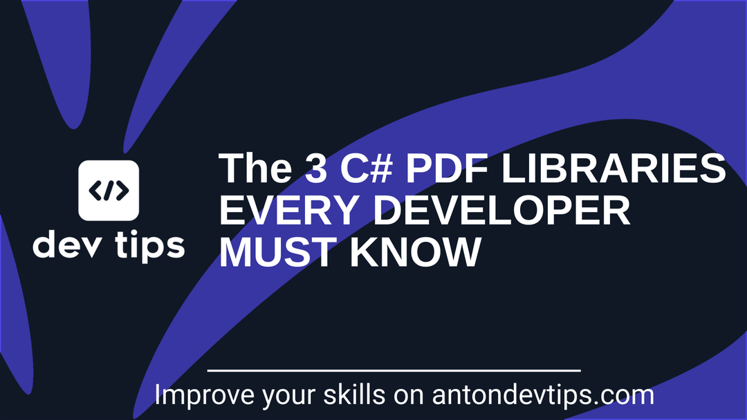 The 3 C# PDF Libraries Every Developer Must Know